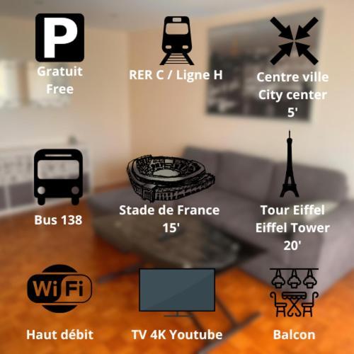 Open 24 7 Apartment Parking 15' Paris 3' Athletica Сен-Ґратьян Екстер'єр фото